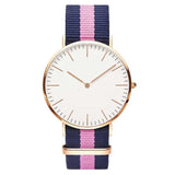 Navy-Pink Slim Quartz Watch