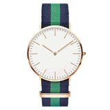 Navy-Pink Slim Quartz Watch