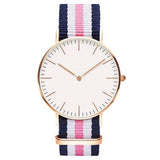 Navy-Pink Slim Quartz Watch
