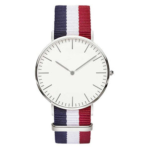Navy-Pink Slim Quartz Watch