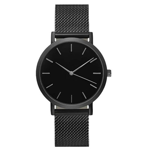 Crystal Stainless Steel Analog Quartz Watch