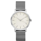 Crystal Stainless Steel Analog Quartz Watch