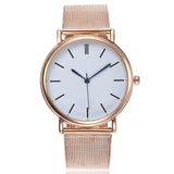 Crystal Stainless Steel Analog Quartz Watch