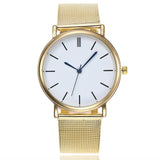 Crystal Stainless Steel Analog Quartz Watch