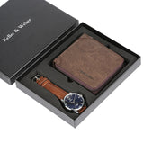 Brown Watch & Brown Leather Wallet