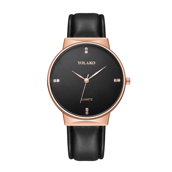 Yolako Black Quartz Watch